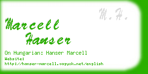 marcell hanser business card